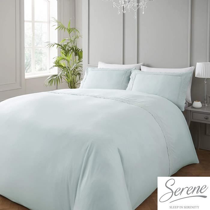 Serene Renaissance-Easy Soin Set Housse de Couette, Polyester-Cotton, Canard Œuf , Simple