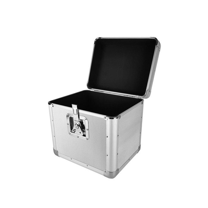 Flight-case gris argenté pour 70 Albums 33 Tours - SoundLab G073GA
