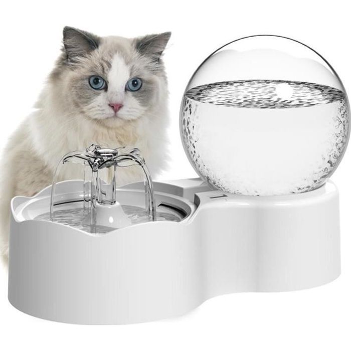 Fontaine à eau Distributeur automatique pour animaux de compagnie avec buse en trèfle à cinq feuilles
