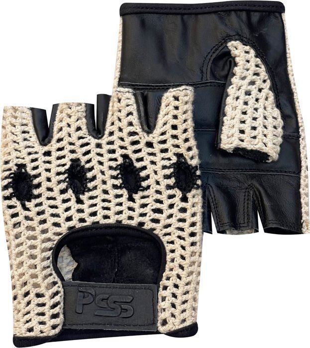 PSS Mitaines Gants Homme Conduite Vélo Cyclisme VTT Gants sans Demi Doigts Cuir Filet Mailles sans Doublure Été Toute Saison Noir
