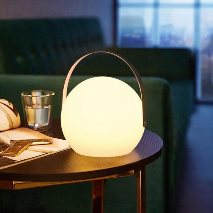 Lampe de Table LED Veilleuse Portable Nomade Lampe de Chevet Portative LED Rechargeable sans Fil Multicolore Pour Jardin Extérieur