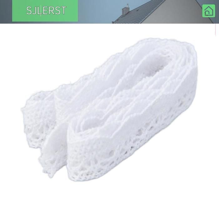 Ruban De Dentelle Blanche En Coton - 11 M X 65 Mm - Pour Décoration, Mariage, Scrapbooking, Cadeaux