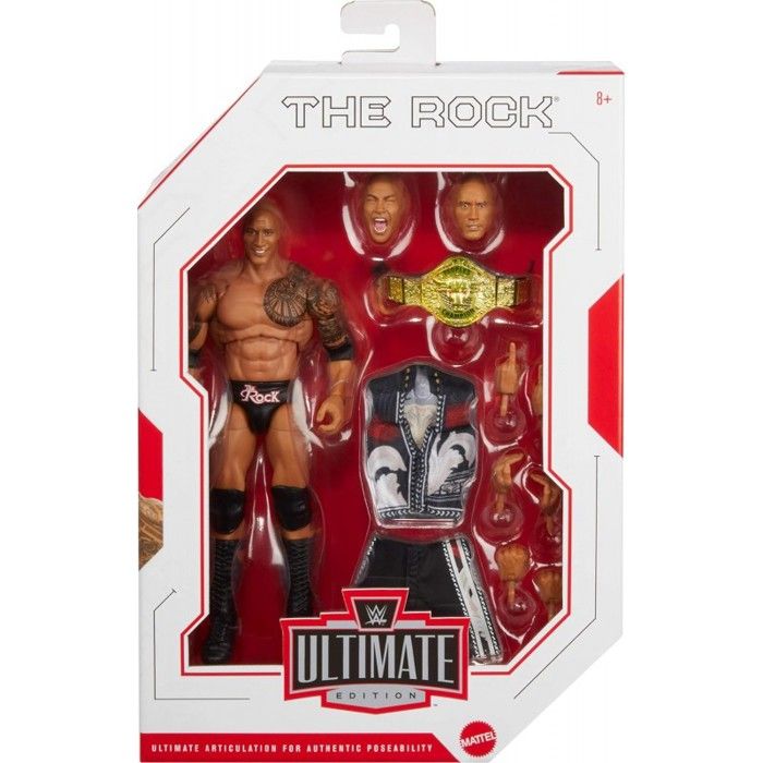 WWE Ultimate Edition Figurine et accessoires The Rock de 152 cm