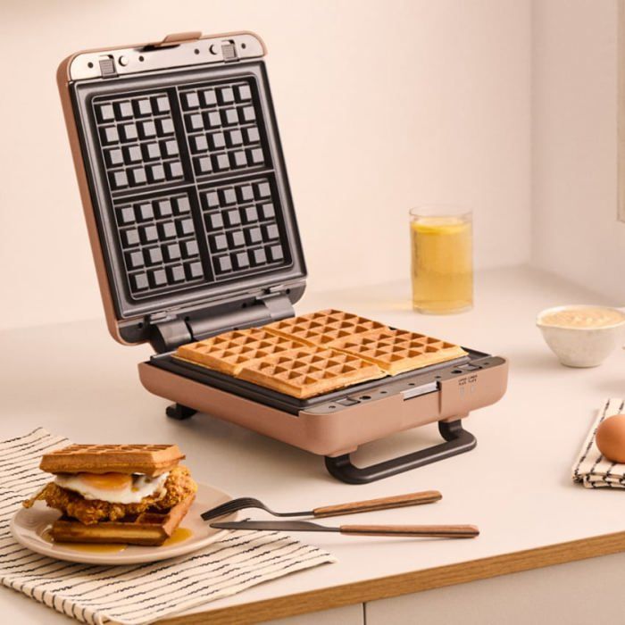 Appareil à croque-monsieur et gaufrier - CREATE - Plaques interchangeables - Gril - Gaufre - Croque-monsieur