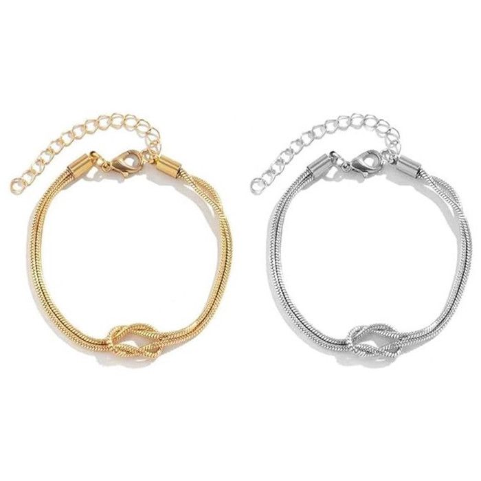 Cadeau Couple XJYDNCG Bracelet Couple Cadeau Saint Valentin - Or+Argenté