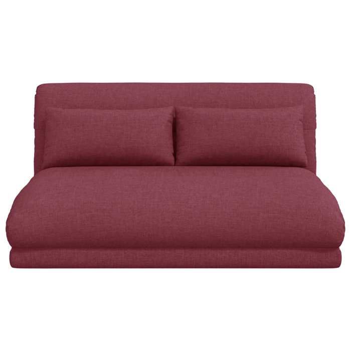 Confortable Fauteuil de sol Bordeaux 110x82x55 cm avec manuel de montage tissu__21852