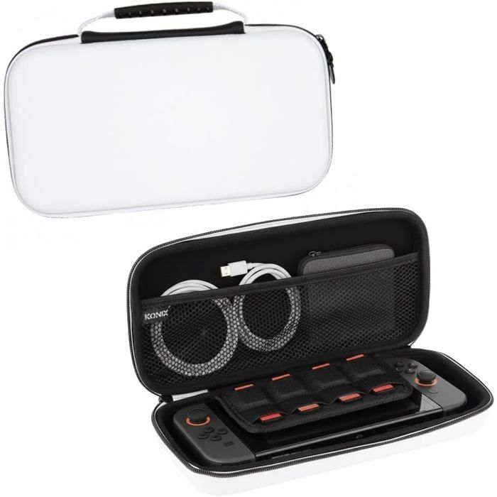 Konix Housse de protection et transport Carry Bag console Nintendo Switch 2 Filet rangement accessoires 8 compartiments jeux - vue 2