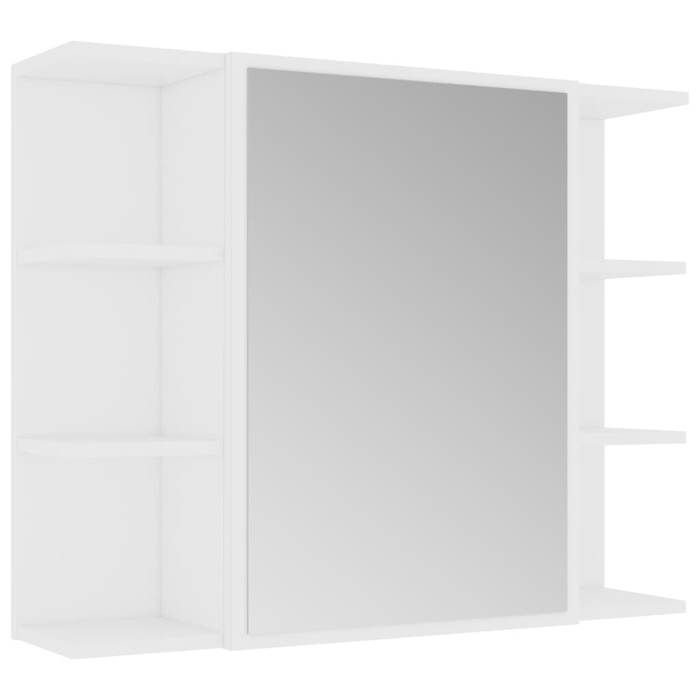 Ensemble de meubles de salle de bain 3 pcs Blanc Aggloméré_2 ans garantie_59763