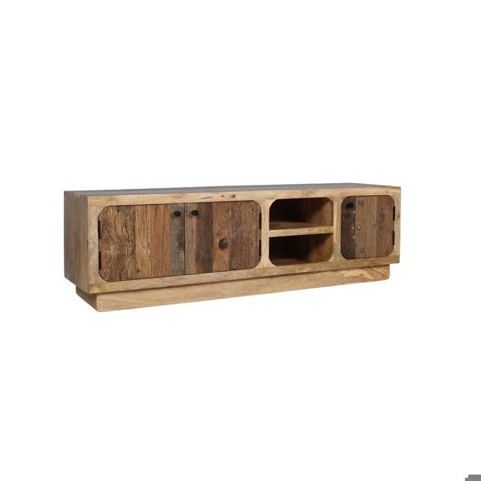 Meuble TV bois de manguier et bois recyclé Barry
