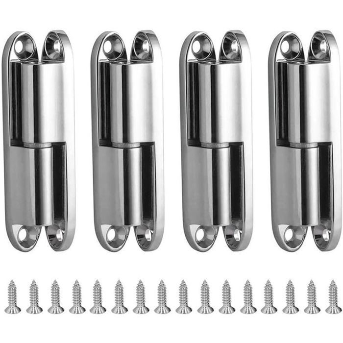 4pcs Charnières de porte avec vis - Inoxydable démontable Charge 40 kg - Pour meubles armoires tiroirs - Hauteur 80 mm 4pcs Charnières de porte avec vis - Inoxydable démontable Charge 40 kg - Pour meubles armoires tiroirs - Hauteur 80 mm