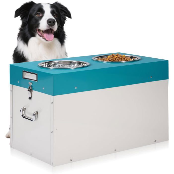 Distributeur De Nourriture Pour Chien 2 En 1 Et Seau De Rangement Pour Nourriture Pour Chiens De 53 L - Distributeur Automatique De