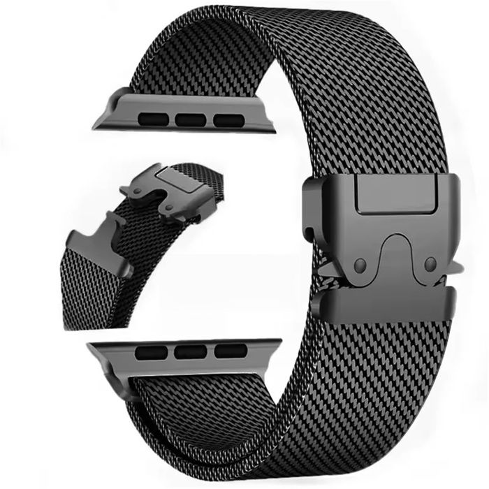 Bracelet boucle milanaise compatible avec Watch Ultra 2 49mm Series 10 9 8 7 6 5 bracelets parachute 38 40 41 S10 42mm noir Bracelet boucle milanaise compatible avec Watch Ultra 2 49mm Series 10 9 8 7 6 5 bracelets parachute 38 40 41 S10 42mm noir