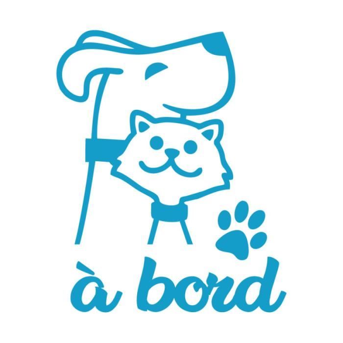 STICKER FRIENDLY A BORD J0138 Bleu clair Mat Bleu Clair