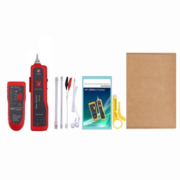 Rouge - détecteur de câbles réseau RJ45 RJ11, testeur de lignes ...