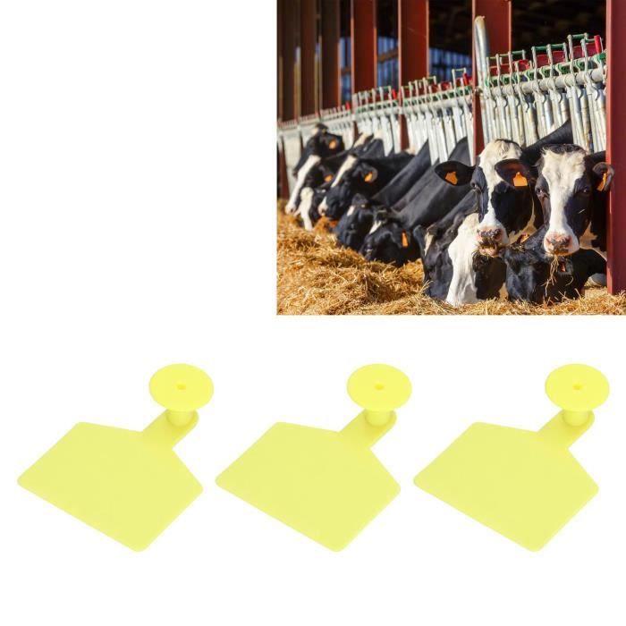 POPETPOP - 100 étiquettes D'oreille Vierges Pour Vaches - Identification Bétail - Accessoire D'élevage Pratique