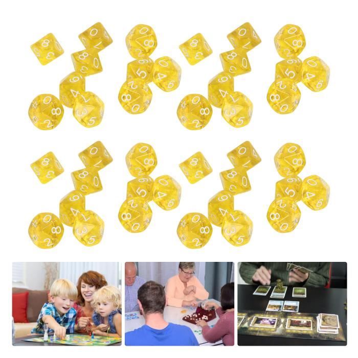 Inzopo D&D TRPG Lot de 10 dés multifaces pour jeux de société D&D TRPG Inzopo D&D TRPG Lot de 10 dés multifaces pour jeux de société D&D TRPG