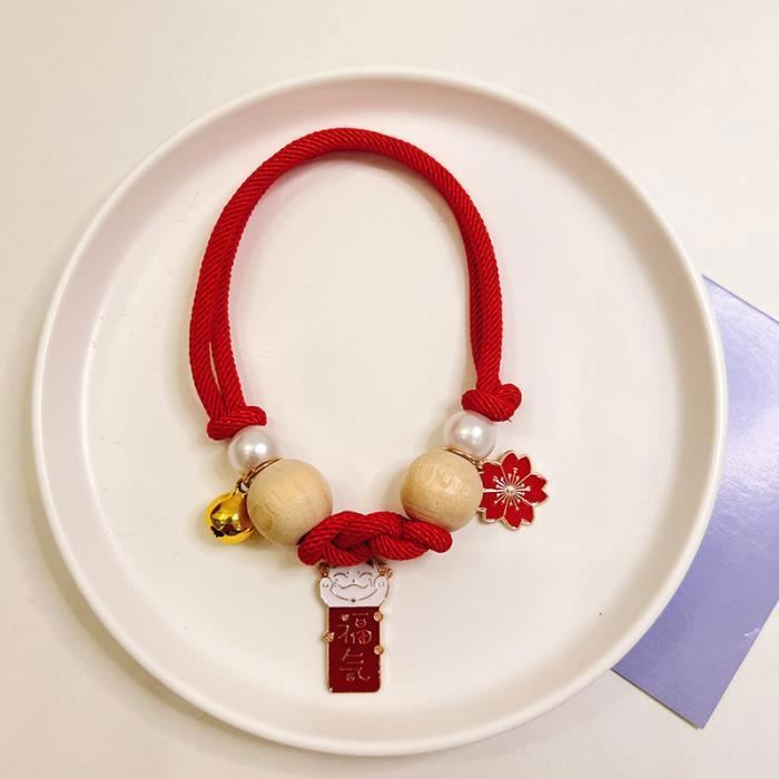 Collier vermifuge pour chien et chat en bois de baume, collier anti-puces et anti-tiques in vitro pour animaux de compagnie -Rouge