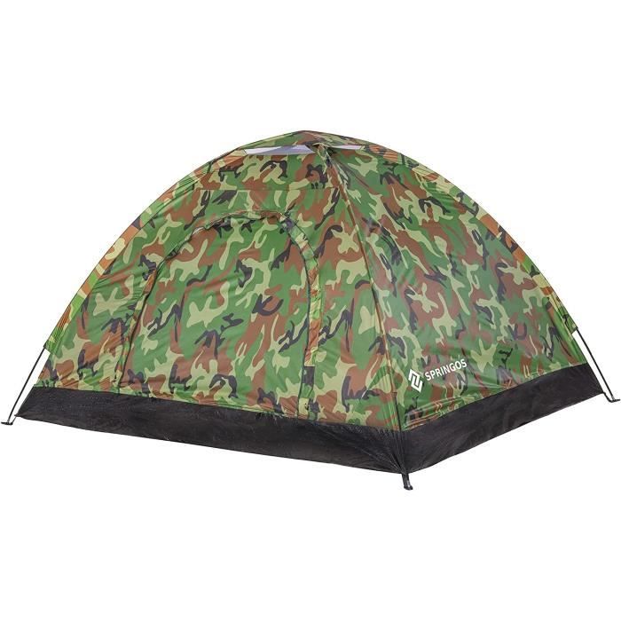 Tente De Camping 2 Personnes UNP - Dôme Imperméable Et Coupe-Vent 210x150x110 Cm, Poids 2.2kg | Facile à Monter, Idéale Randonnée, Plage, Festival (Double Toit, Moustiquaire)