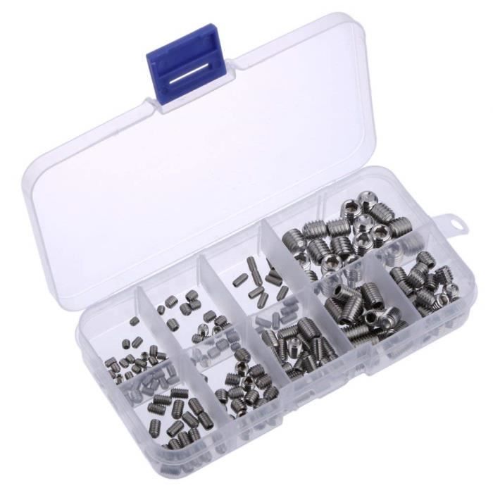 Assortiment De Vis à Tête Allen Creuse (Socket Head) | Acier Inoxydable 18-8 | Pour Bricolage & Mécanique De Précision