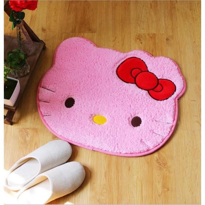 Tapis De Table Hello Kitty En Coton Bonbon - 40x30 Cm, Rose - Neuf
