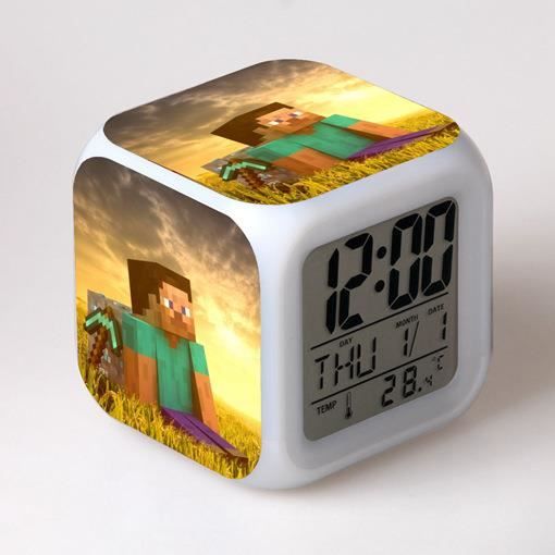 Chrim-Réveil enfants de Minecraft,couleur tactile 7 couleurs, alimenté par  batterie,cadeau pour les enfants(Minecraft-49) - Cdiscount Maison