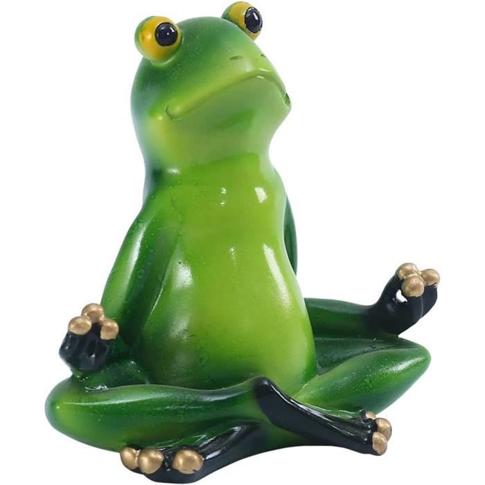 Statue de grenouille décorative créative pour jardin, figurine décorative artisanale, sculptures d'animaux, décoration individuelle pour cour, jardin, extérieur et intérieur