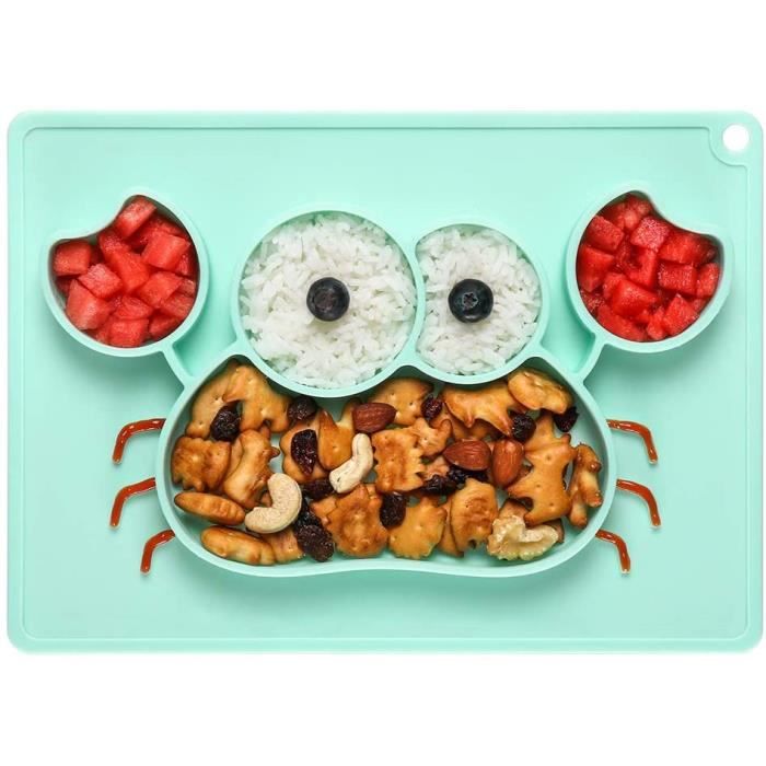 Bebe Assiette Napperon En Silicone Assiette Antiderapante Avec Ventouse Sans Bpa Et Approuvees Par La Fda Set De Table Placemat Enfa Cdiscount Puericulture Eveil Bebe