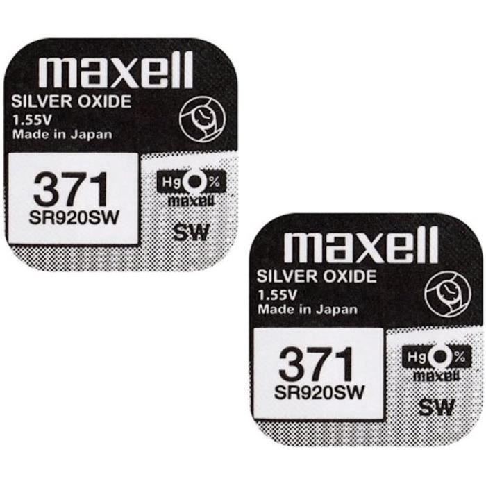 Maxell Pile pour montre 371 V371 SR920SW SR69 Maxell Made in Japan livraison gratuite 