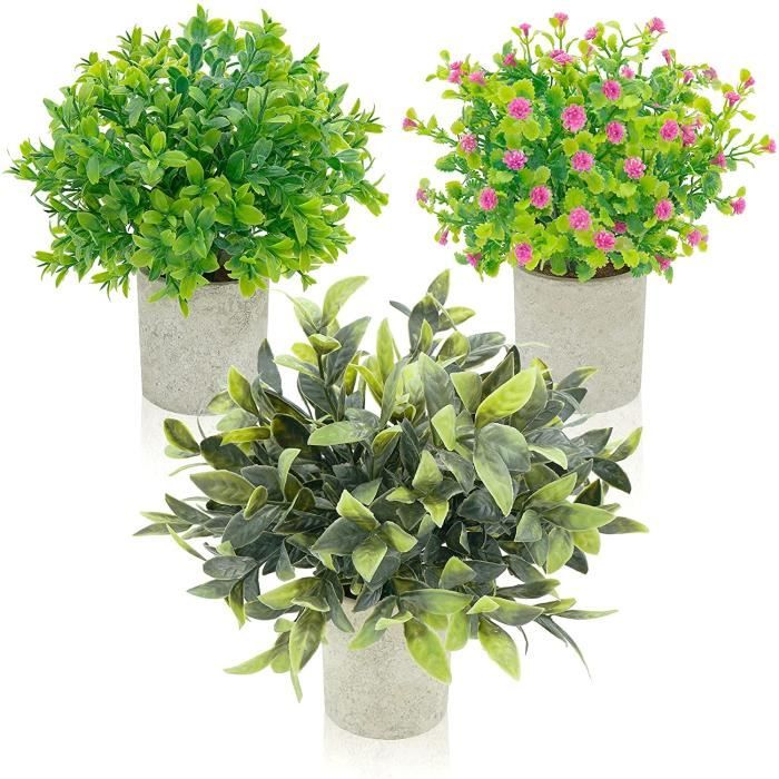 Ornements végétaux artificiels, plante de décoration à la maison avec pots,  amie de plante moelleuse douce étreignant coussin - Present pour la table