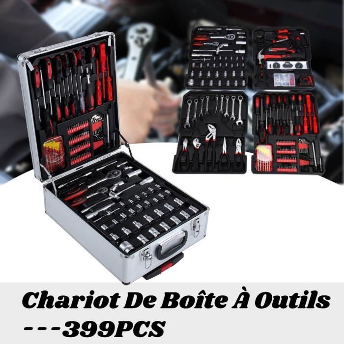 Ensemble d'outils à main 399 pcs servante compacte détachable avec 2 ...