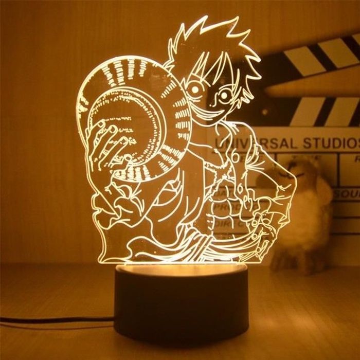 Lampe Luffy one piece LED manga anime décoration lumière chambre
