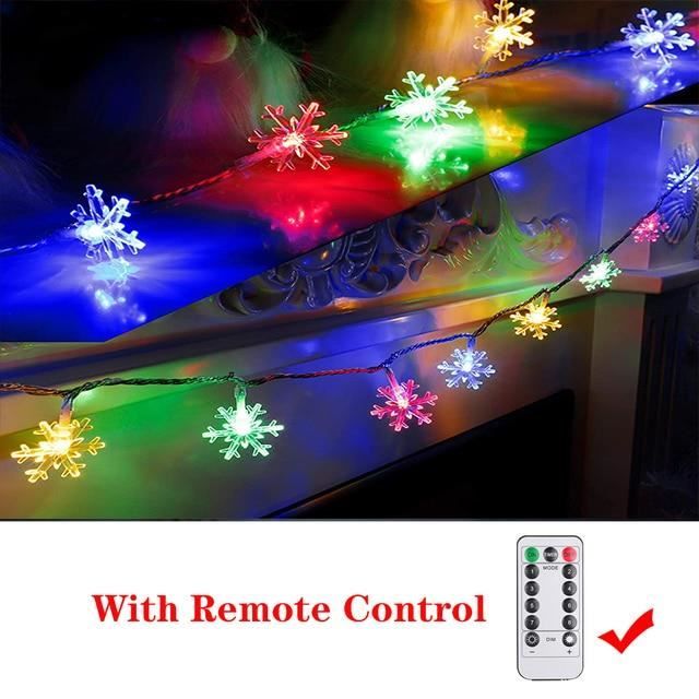 Guirlande Flocons De Neige Blanche 5m - Décoration Noël Élégante Pour Sapin Et Intérieur