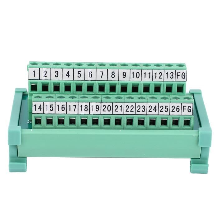 Connecteur Mâle 10 Broches Panneau De Dérivation IDC10 - Connecteur Bornier Mâle 10 Broches Pour Montage Sur Rail DIN, Compatible PLC (2 Pièces) Bornier Montage Rail DIN C45