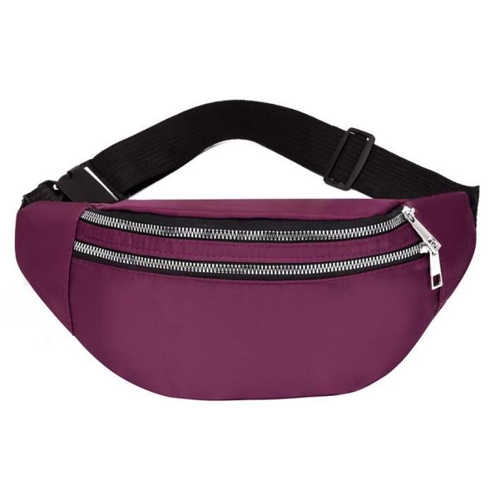 Ceinture Banane Running étanche – Réglable 42-120 Cm – Poche Téléphone <7”, Porte-gobelet – Pour Sport, Voyage