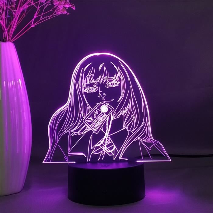 Lampe à poser,Lampe Led 3D en forme de Manga Kakegurui The Gamble