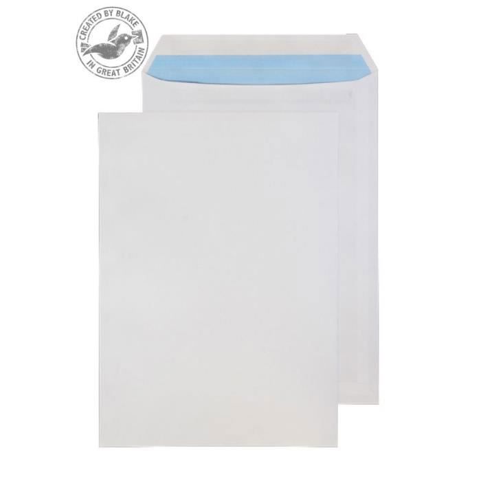 100 ENVELOPPES BLANCHES B4 250x353mm auto-adhésives grammage 120g//m2