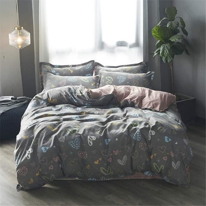 Parure De Lit Clara 100% Coton Pour Enfant/Adolescent - Lit 105x190/200 - Drap Housse, Drap Plat Et Taie