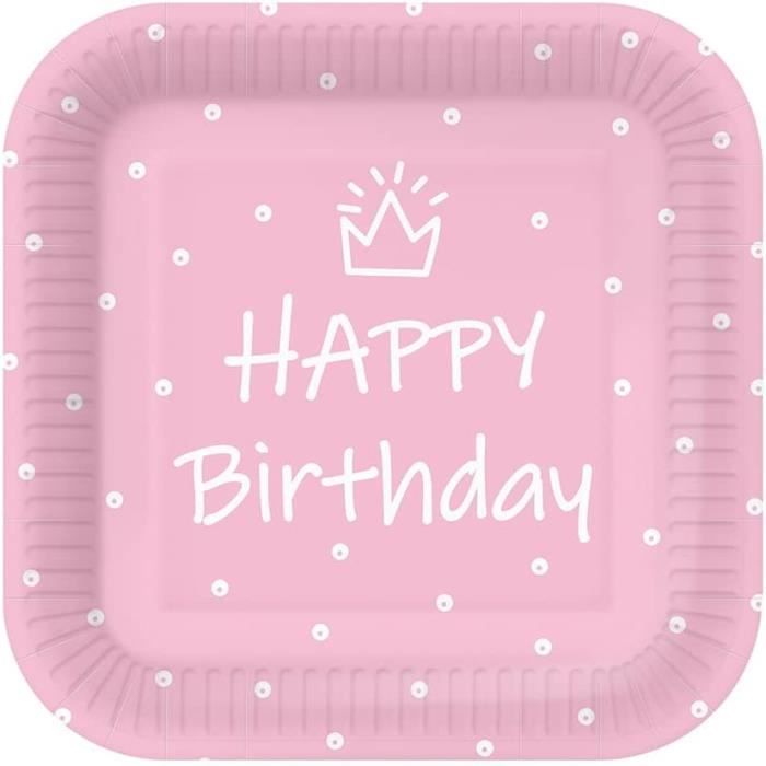 33240 - Paquet De 16 Assiettes Carrées En Carton - 18 Cm