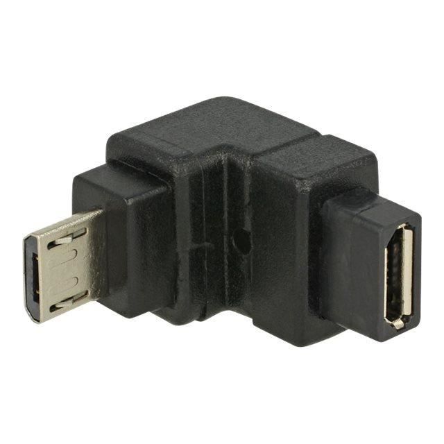 Delock Adaptateur Usb Micro Usb Type B F Pour Micro Usb Type B M Connecteur A 90 Connecteur A Angle Vers Le Bas Noir Prix Pas Cher Cdiscount