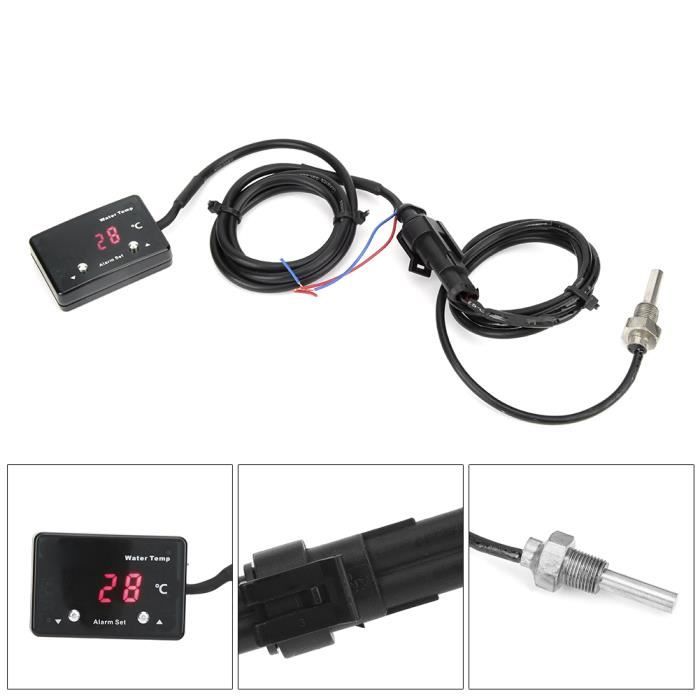 Jauge EGT 52 Mm 7 Couleurs LED – Température Gaz Échappement Auto Avec Capteur, 300-1300°C