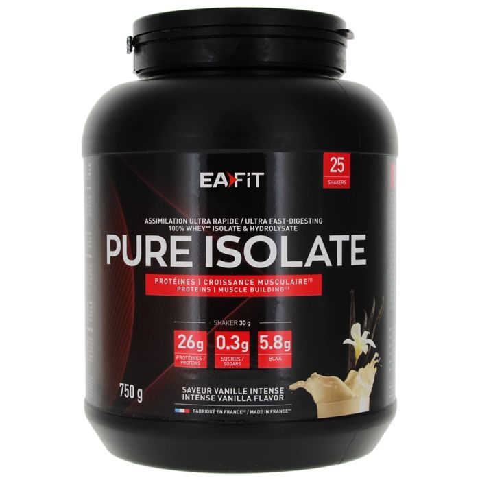 Eafit Pure Isolate Goût Vanille 750g Cdiscount Sport
