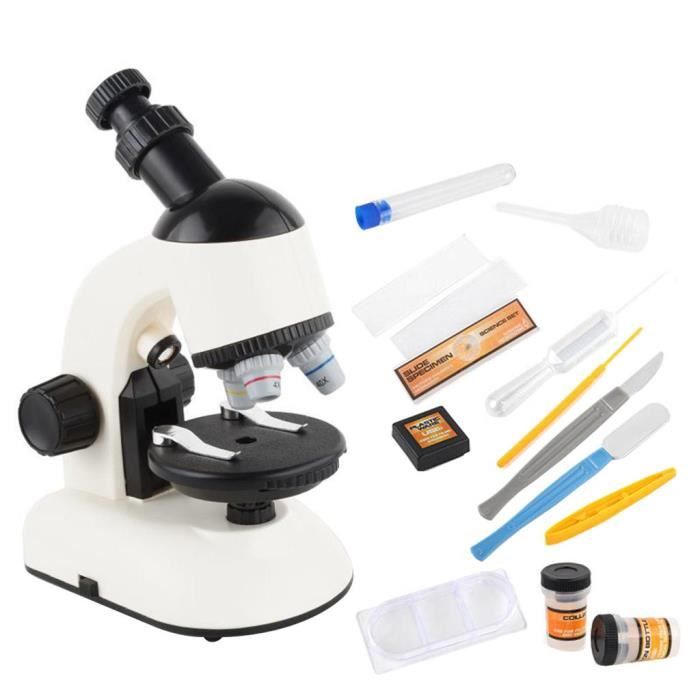 Microscope Enfant 1600X Avec Écran IPS 4" - Kit D'Expériences Scientifiques, Rechargeable, Cadeau Éducatif 5-12 Ans