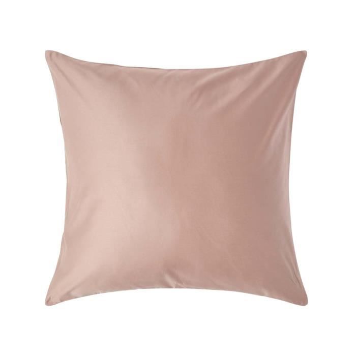 Taie doreiller 60x60 cm 100% satin de coton égyptien 1000 fils coloris Beige Taupe Taie doreiller 60x60 cm 100% satin de coton égyptien 1000 fils coloris Beige Taupe