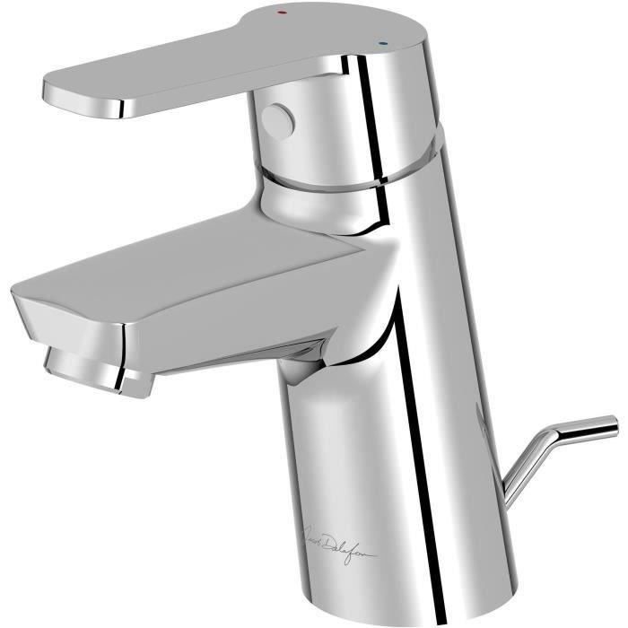 Mitigeur lavabo JACOB DELAFON AIME E29869-CP avec vidage, finition Chrome - Design moderne et économique en eau