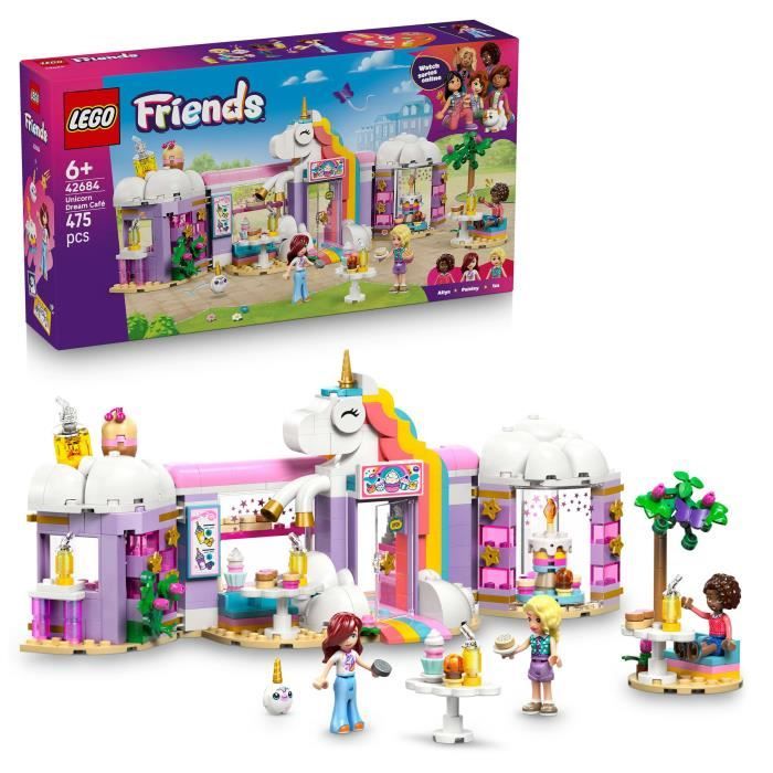 LEGO Friends 42684 Le Café Licorne - Jeu de Construction pour Fille ou Garçon dès 6 ans
