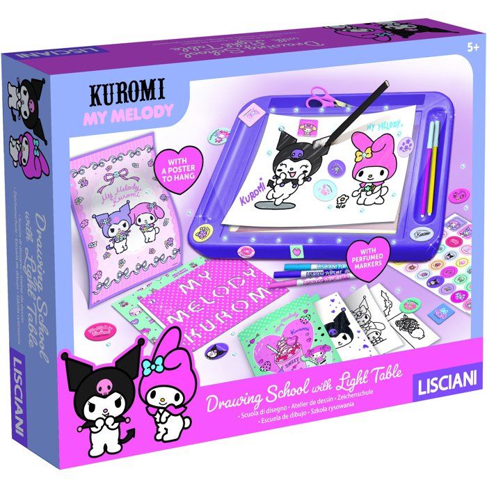 École de dessin avec table lumineuse LISCIANI My Melody & Kuromi Table lumineuse Reproduction facile