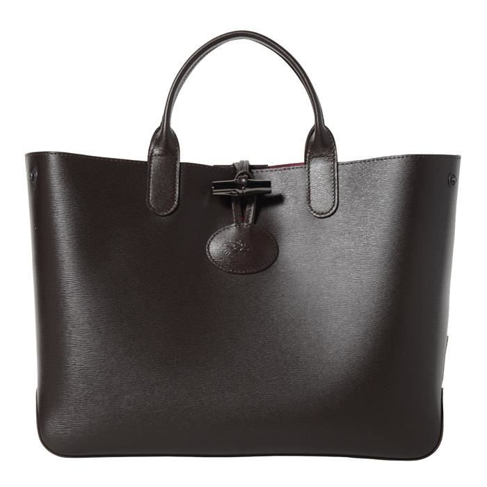LONGCHAMP - sac femme porté main en cuir - EBENE/ROSE ROSEAU ... LONGCHAMP - sac femme porté main en cuir - EBENE/ROSE ROSEAU ...
