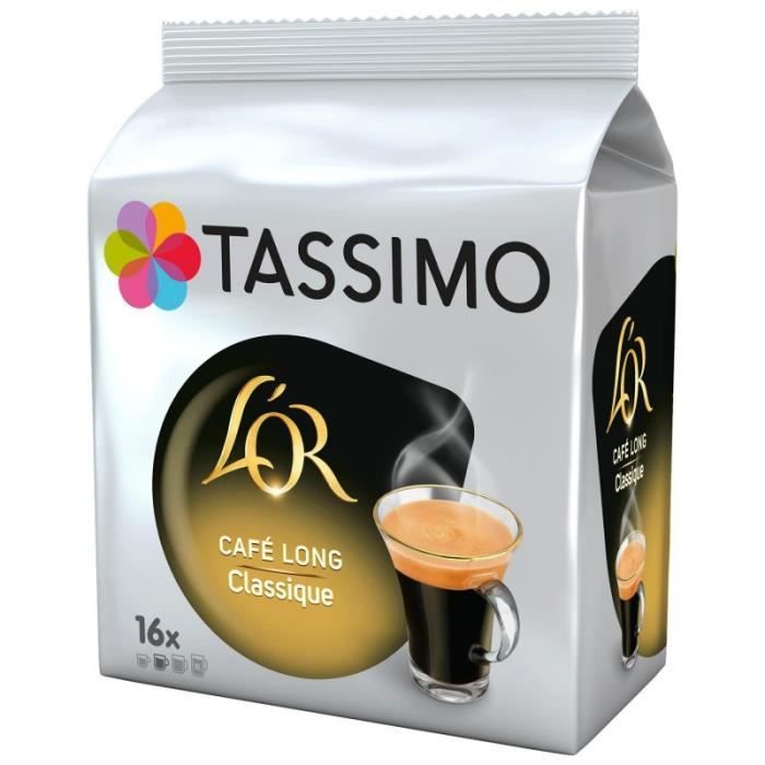 L'OR Tassimo Café Dosettes Cafe Long Classique 16 Pc M Lot De 3