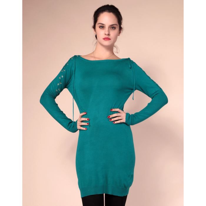 robe pull bleu canard