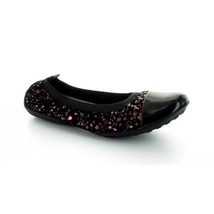 Ballerines Geox J Piuma Bal B Noires Fille Cuir Noire